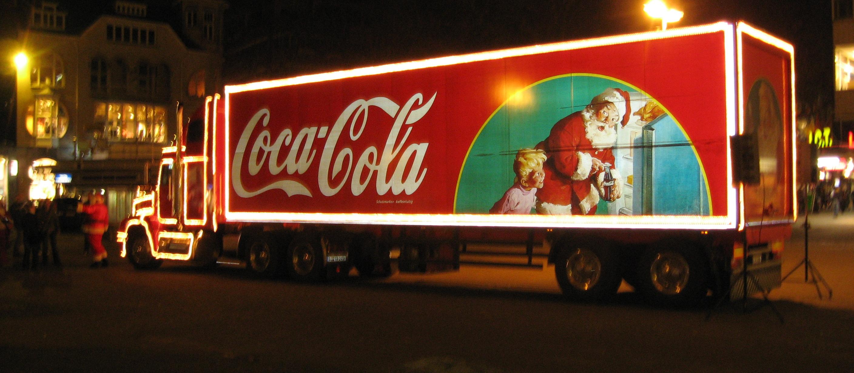 Coca-Cola Christmas truck in Utrecht, the Netherlands: Photo: By User: Husky - Wikicommons