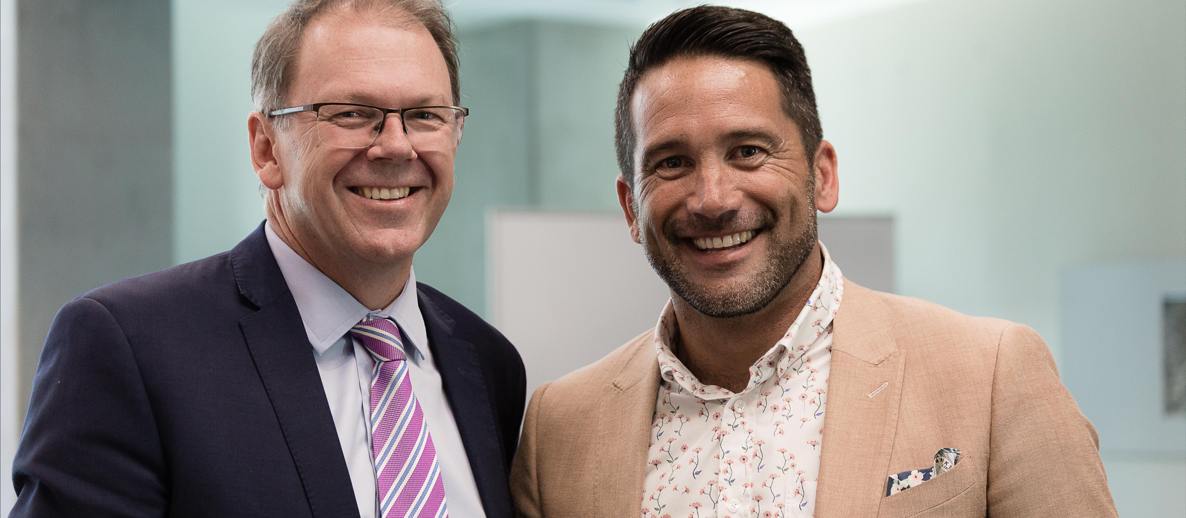 Stephen McKernan w Lance O'Sullivan at NGO Forum