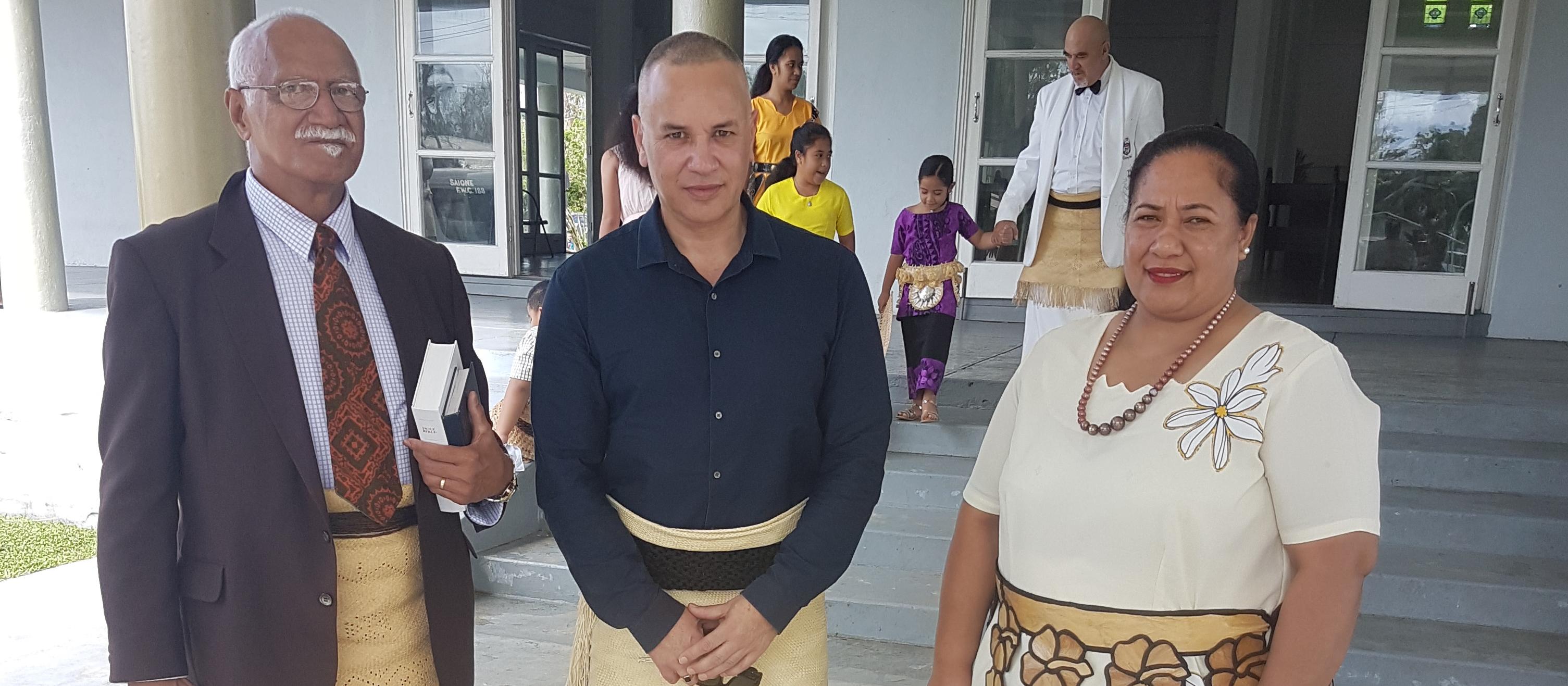 Chair Maika Kinahoi Veikune, Glenn Doherty, CEO/medical director and clinical services manager Mele Vaka, all from the Tongan Health Society