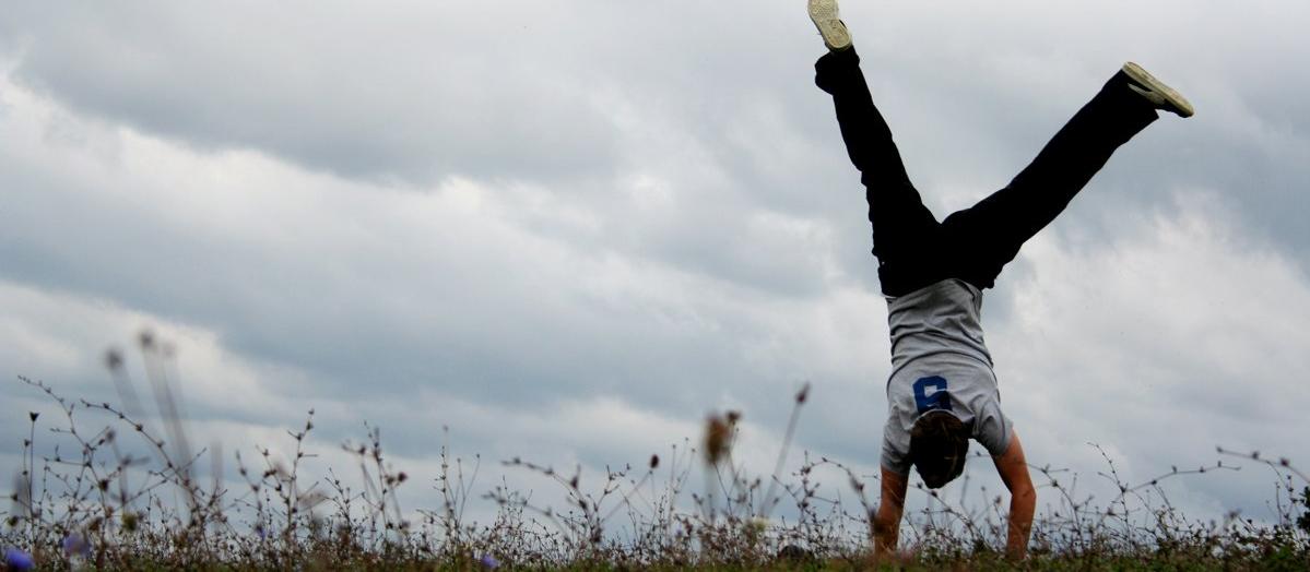 teenager, cartwheel