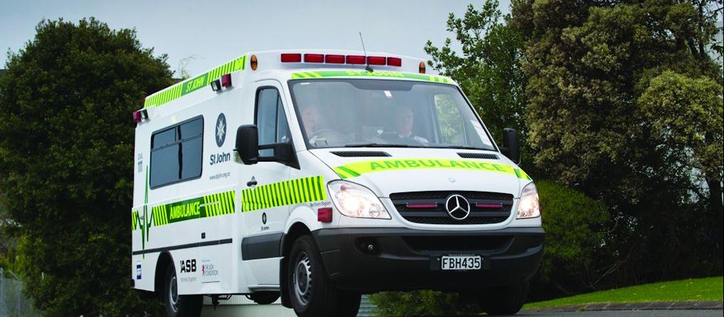 St John says (2020) Our emergency transporting ambulances are green/yellow. White vehicles are used for Event Health Services and Patient Transfer Services