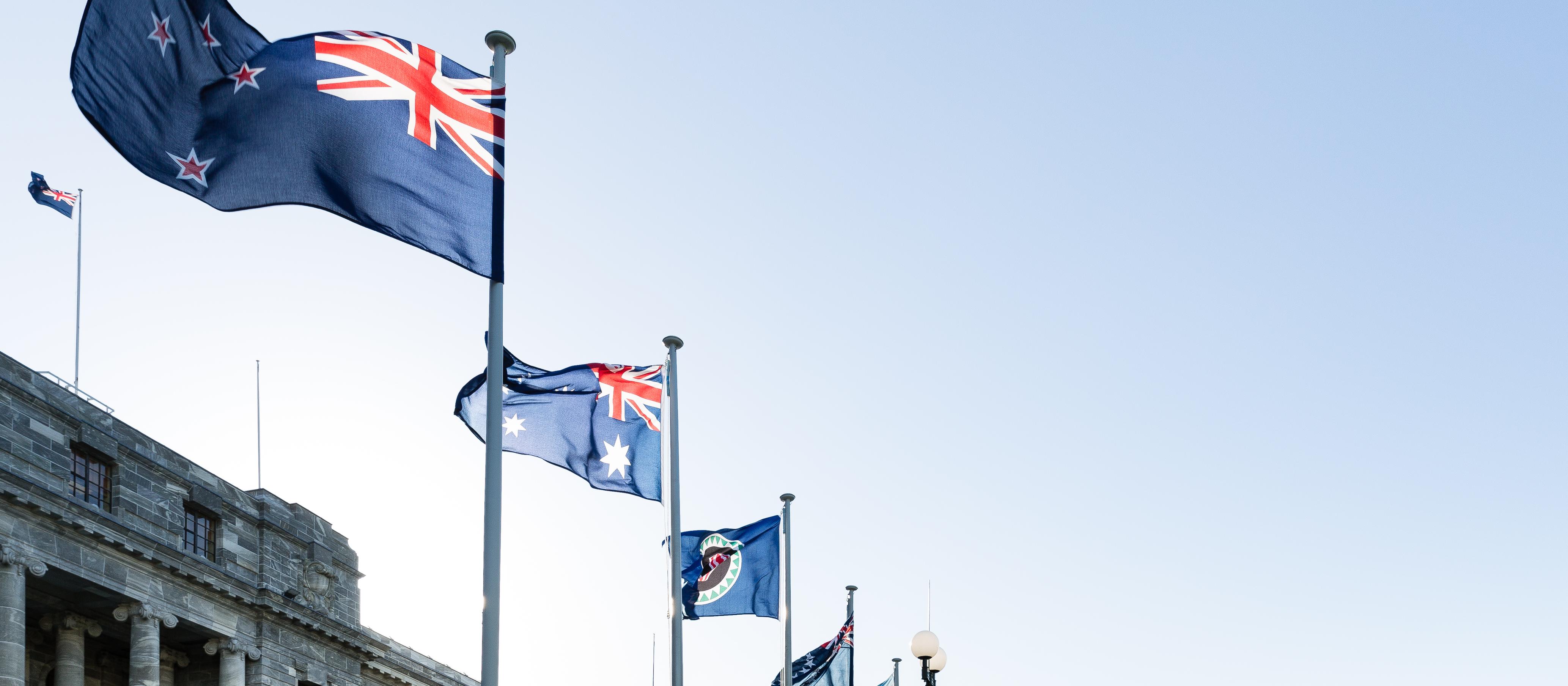 Flags at Parliament