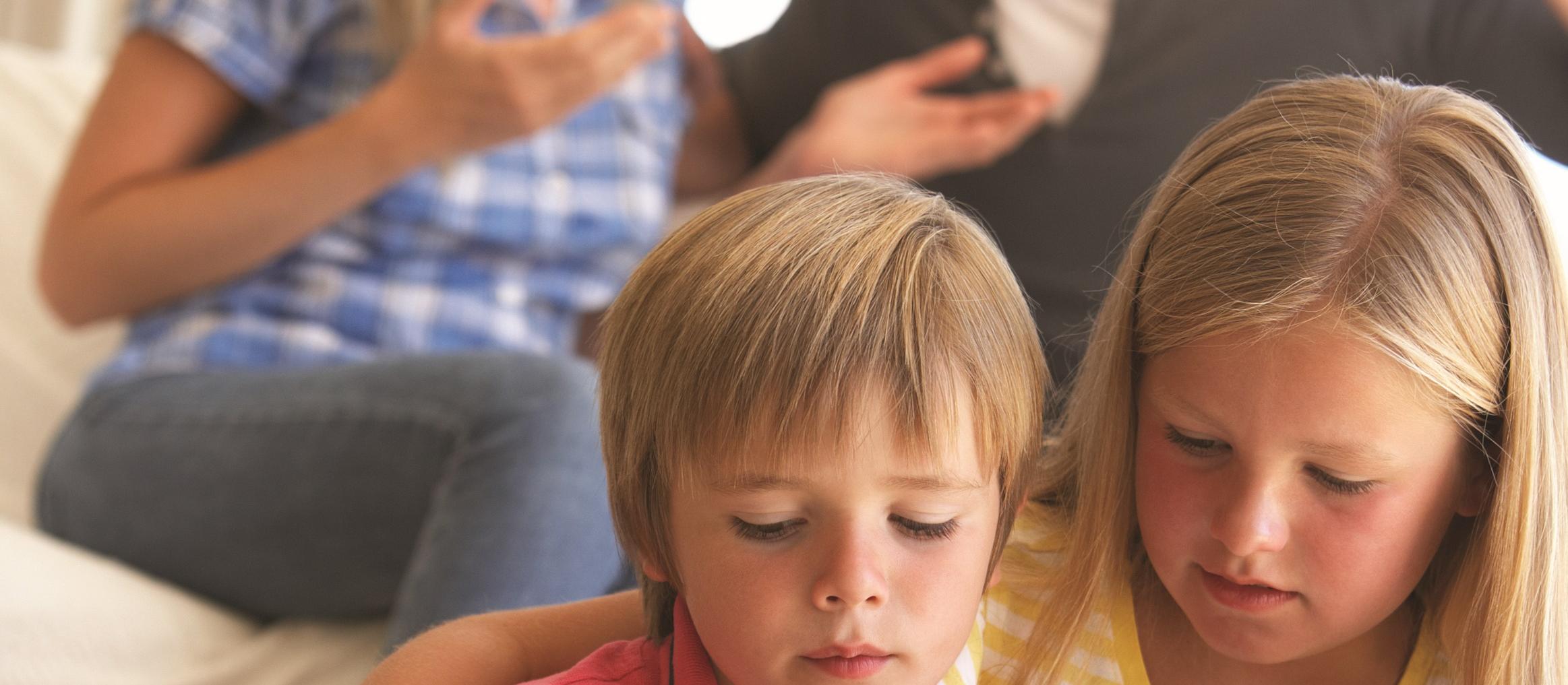 Parents fight around children