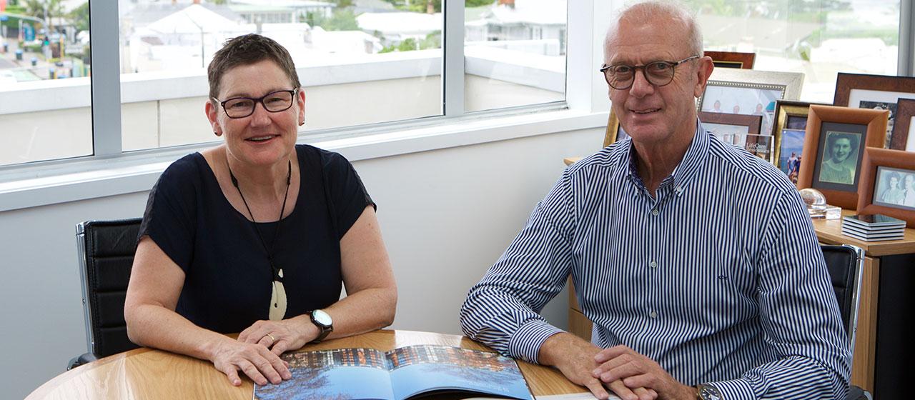 School of Population Health at the University of Auckland Ngaire Kerse and Metlifecare founder Cliff Cook