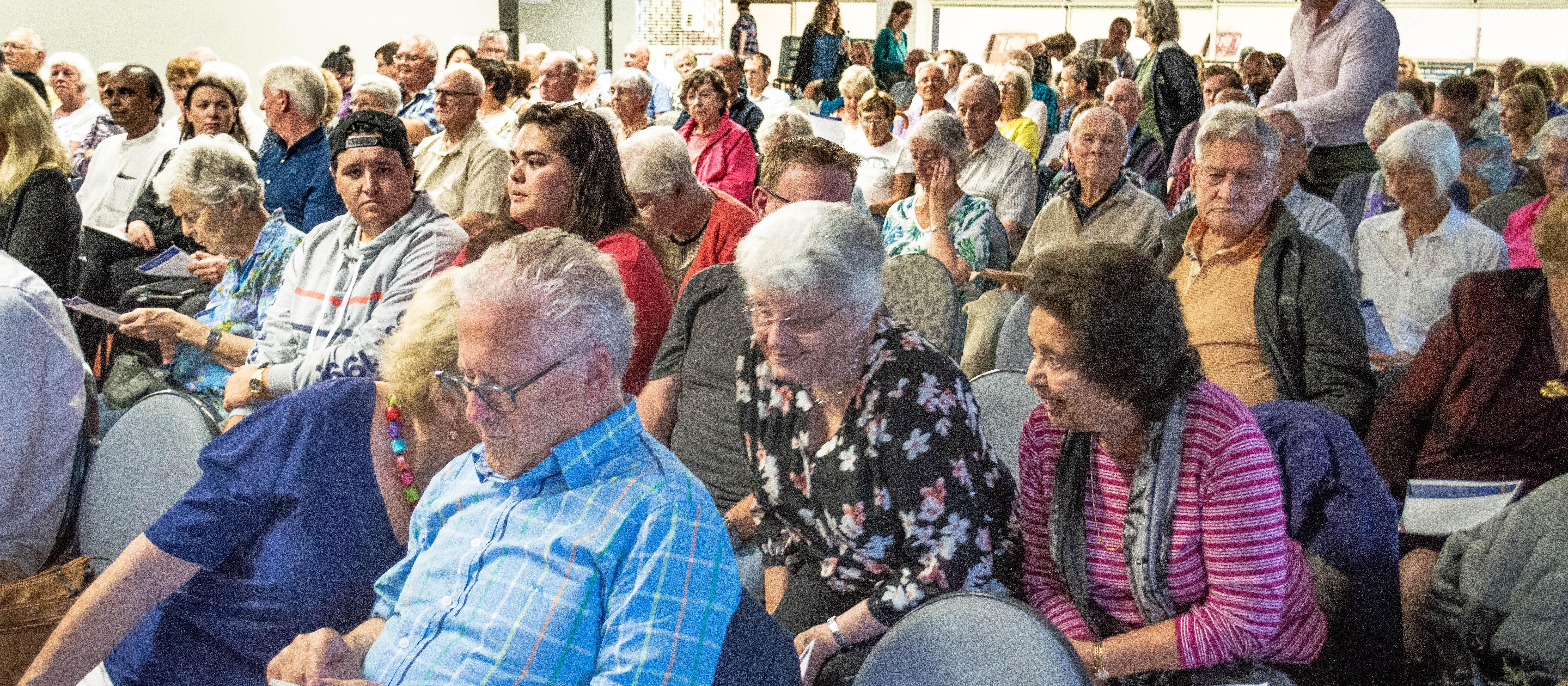 Crowd at a debate