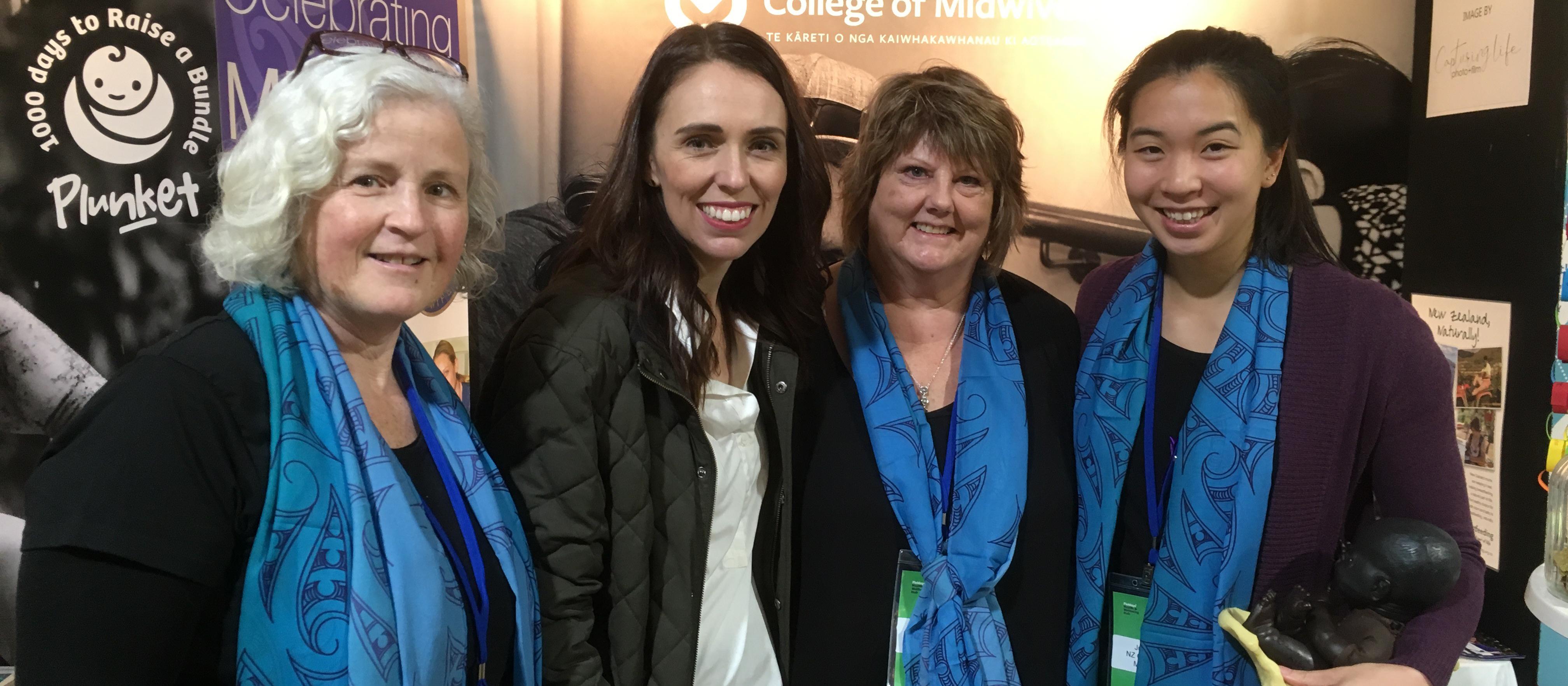 Local midwives meet the PM at Fieldays