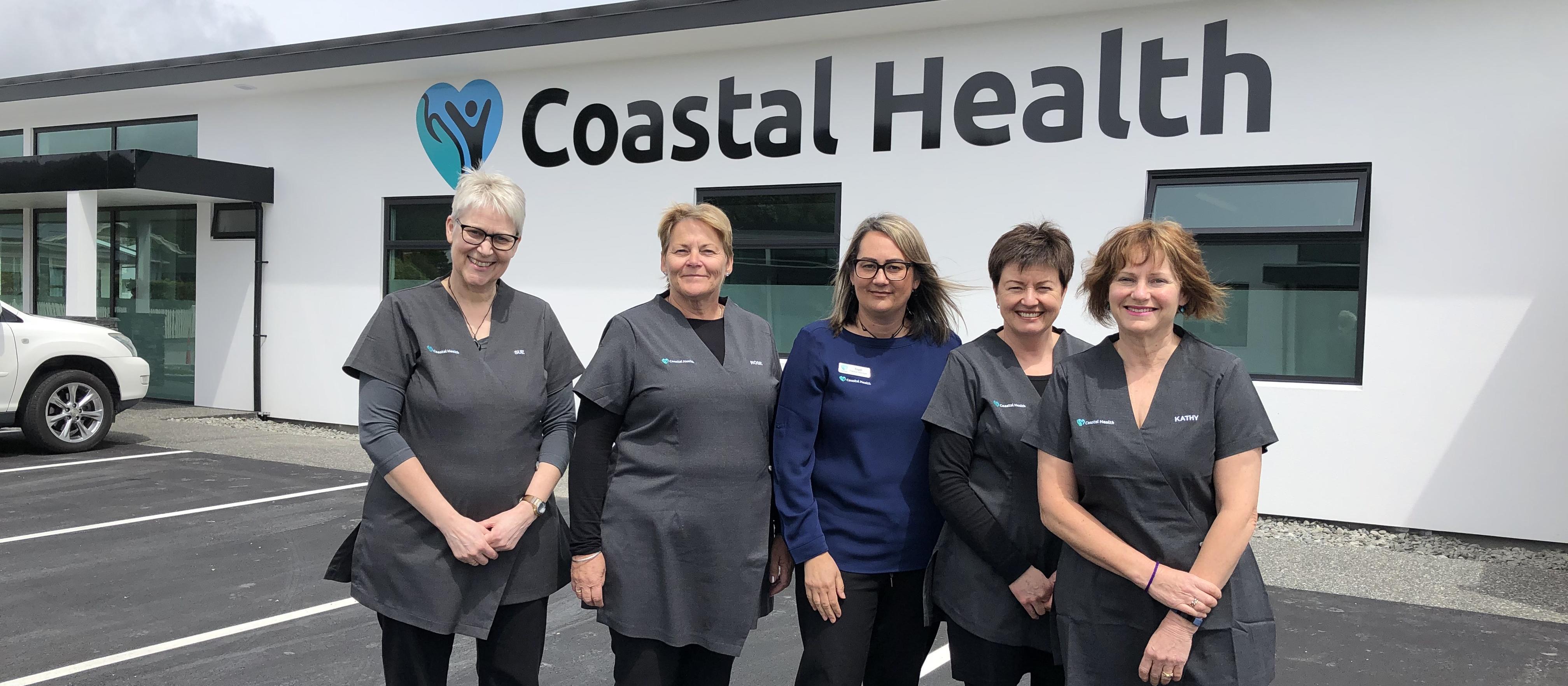 Coastal Health owners from left: Sue Griffin, Rose Ruddle, Trudi McGrath, Michelle Robb and Kathy Hines