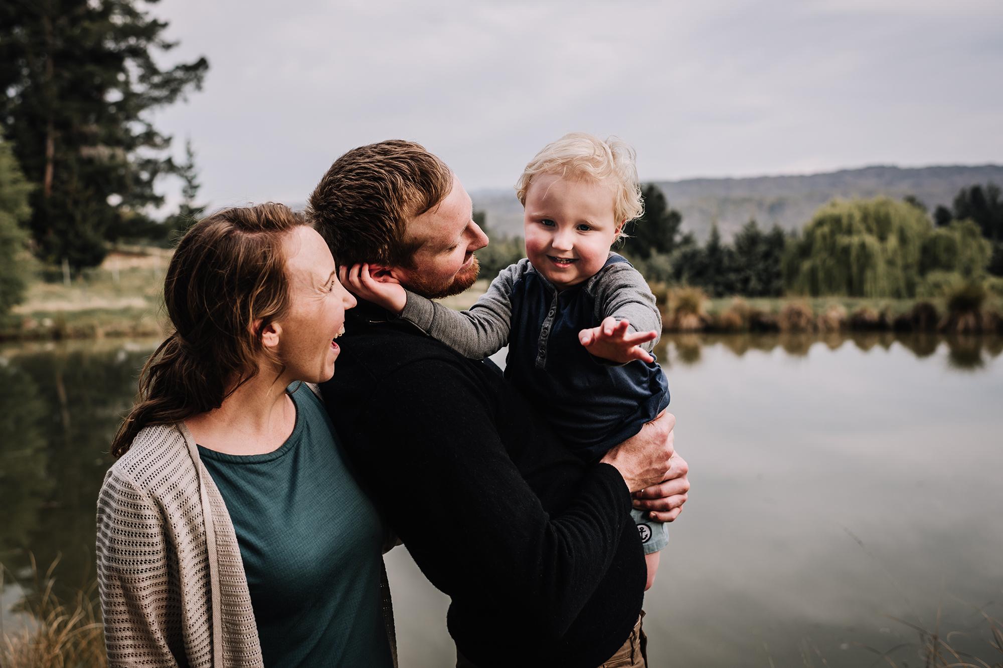 Danielle and Hamish Dunn with son Zachary. Photo by Emily Kerse Photography