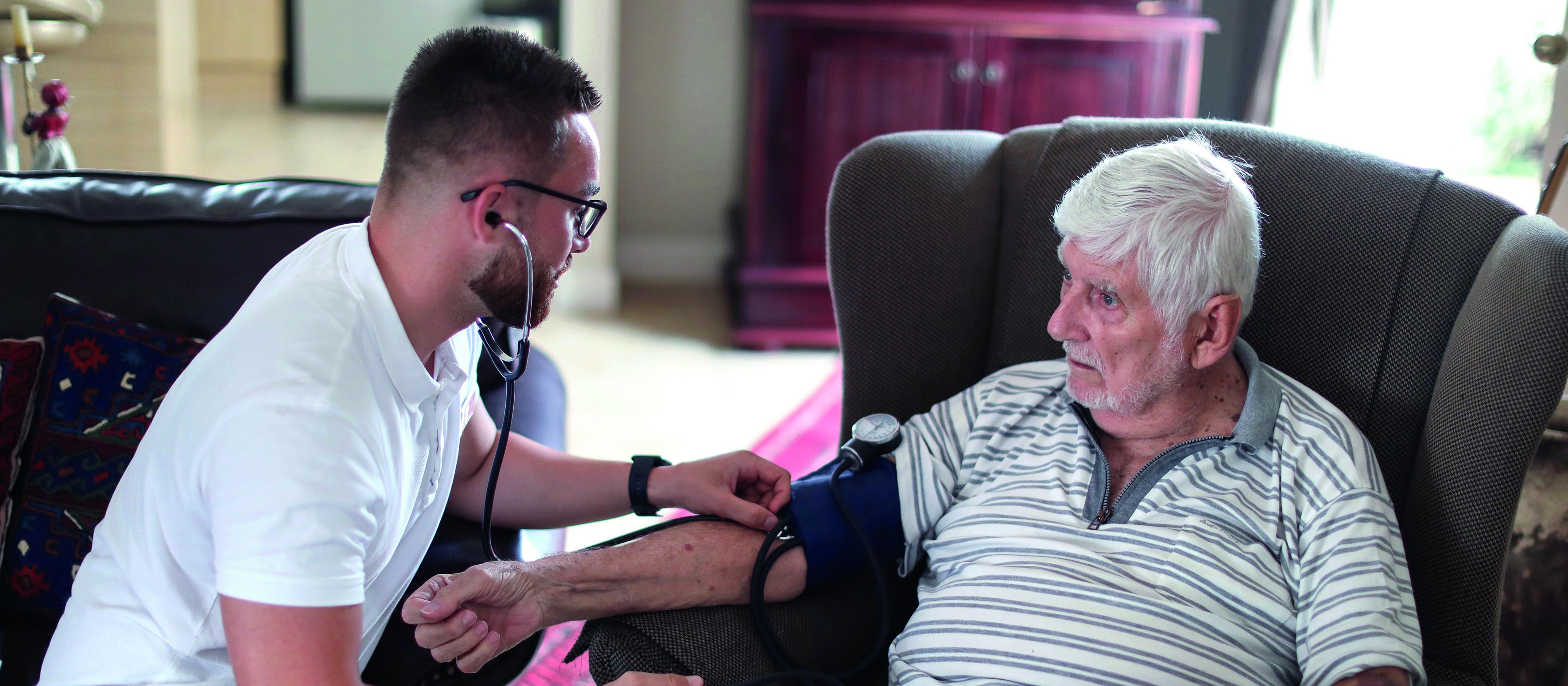 Elderly blood pressure check