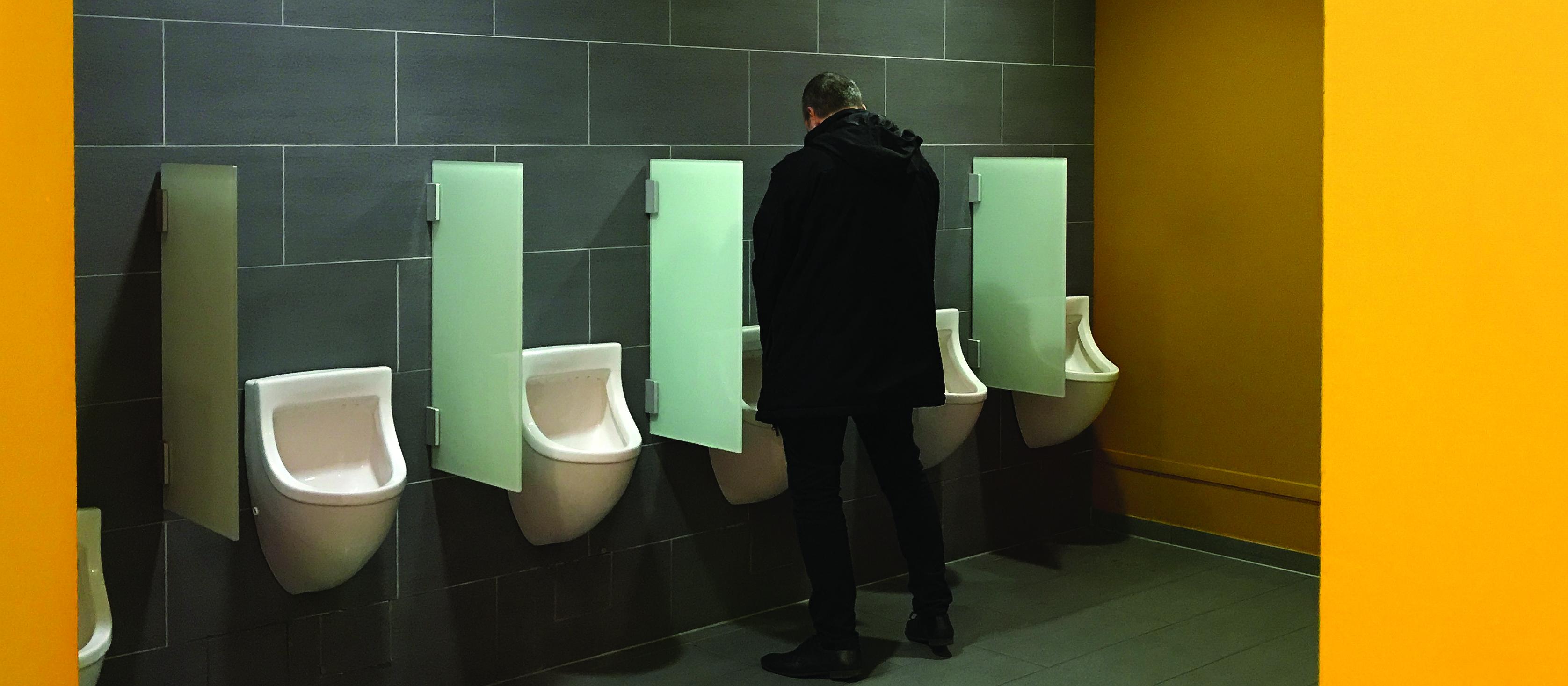 Man at a urinal