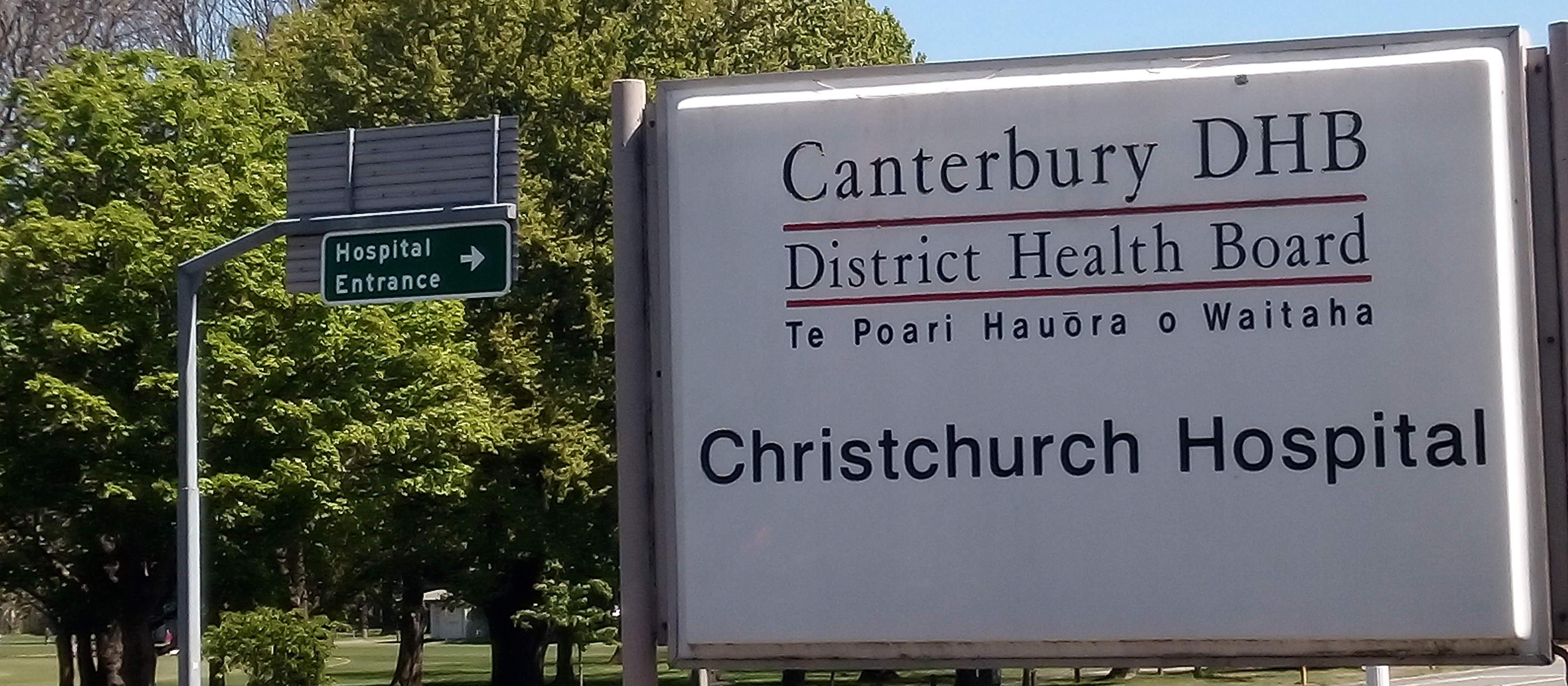 Christchurch Hospital  Canterbury DHB signs 2019