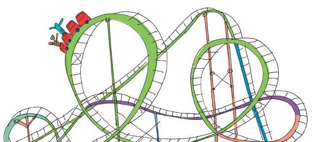 squiggly green roller coaster