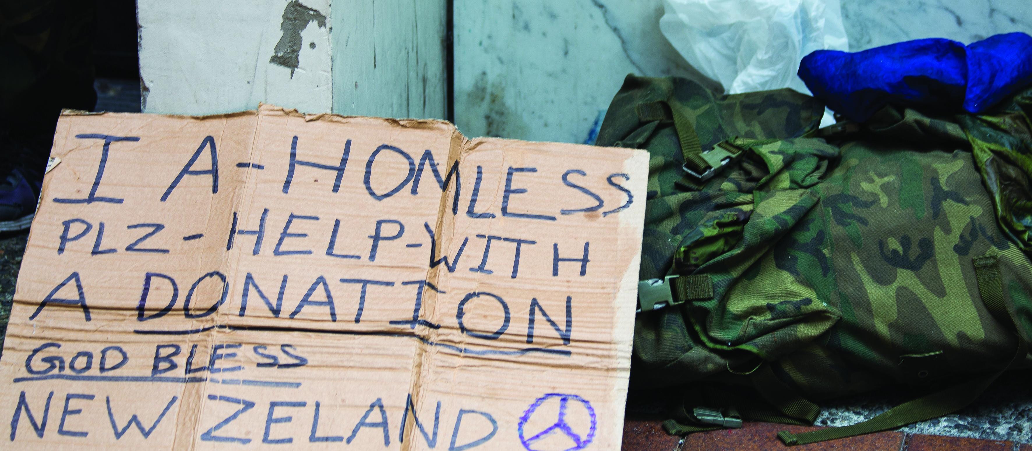 Poverty - Homeless sign