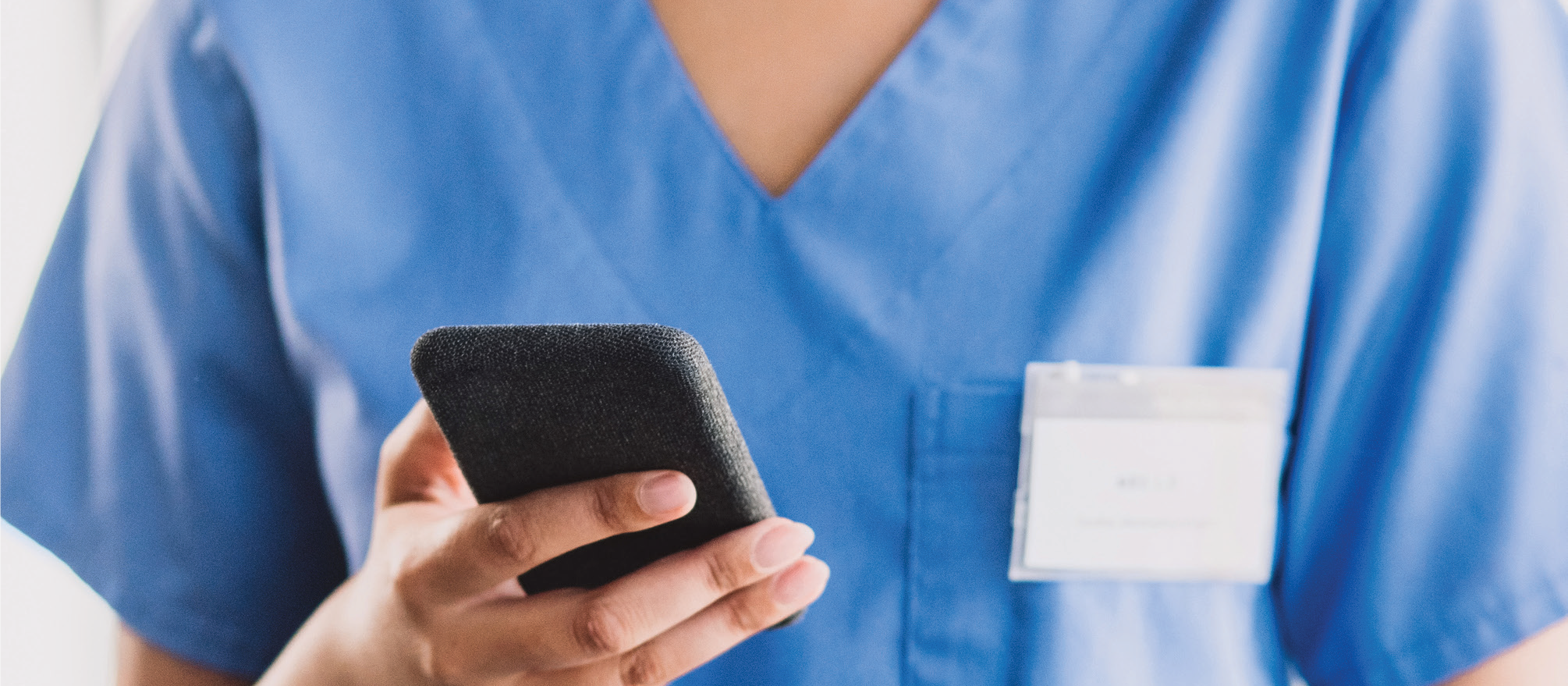 Nurse on cellphone