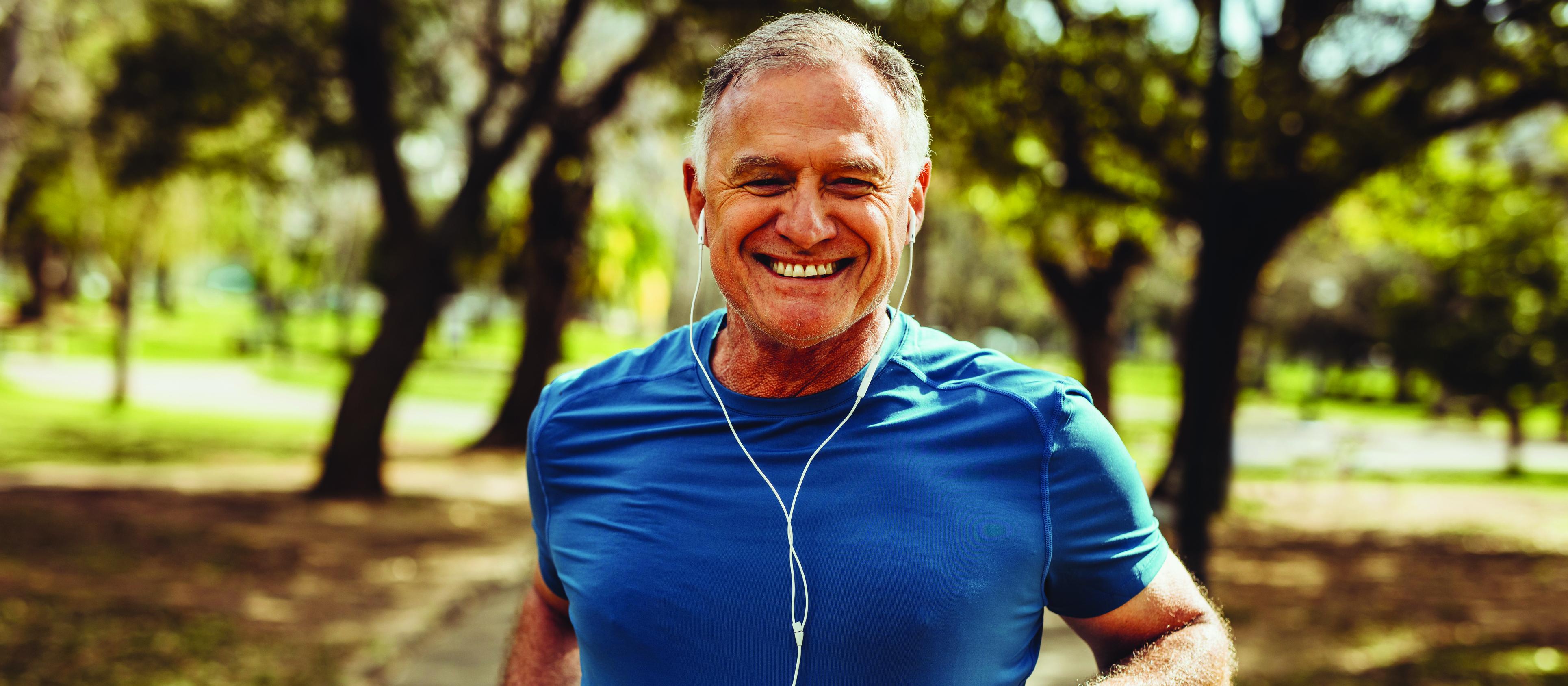 Man out for a run, running, exercise