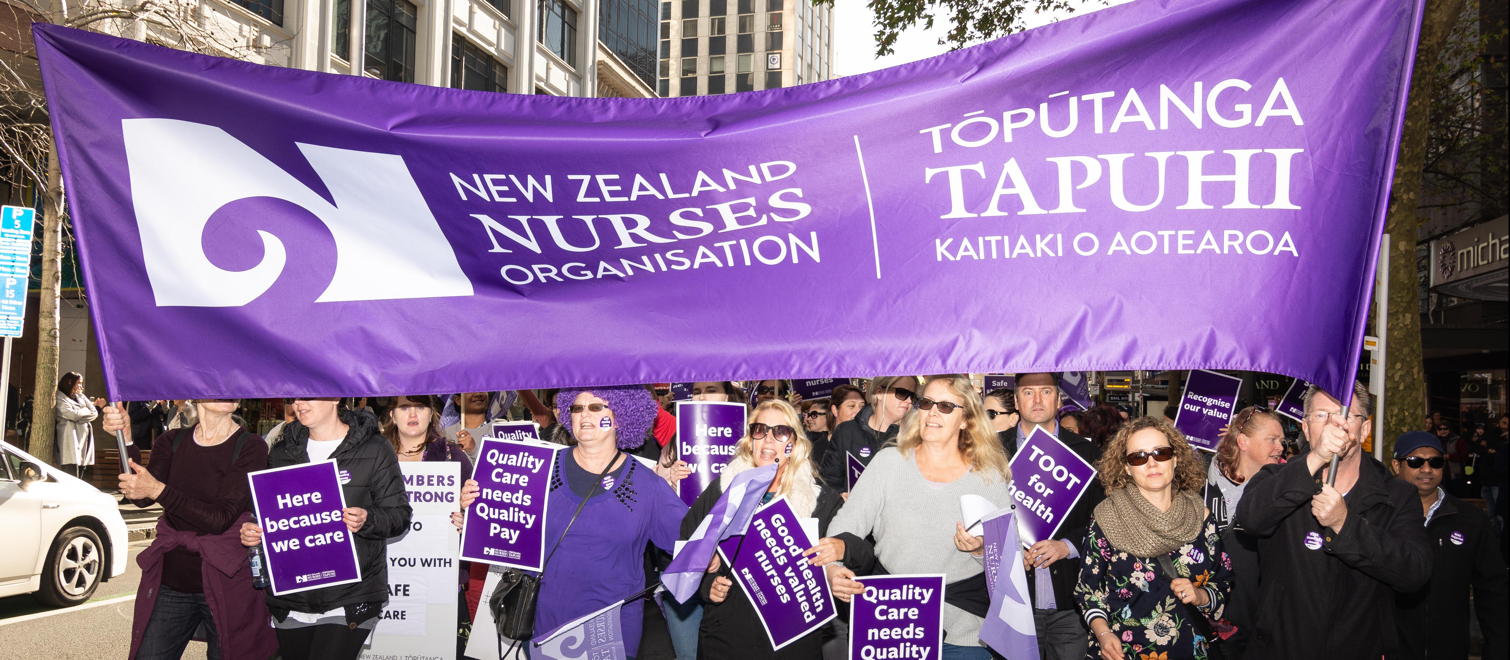 Nurses march in Auckland