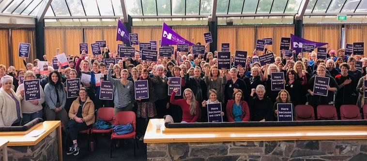 Practice nurse stop work rally Chch 23 July NZNO