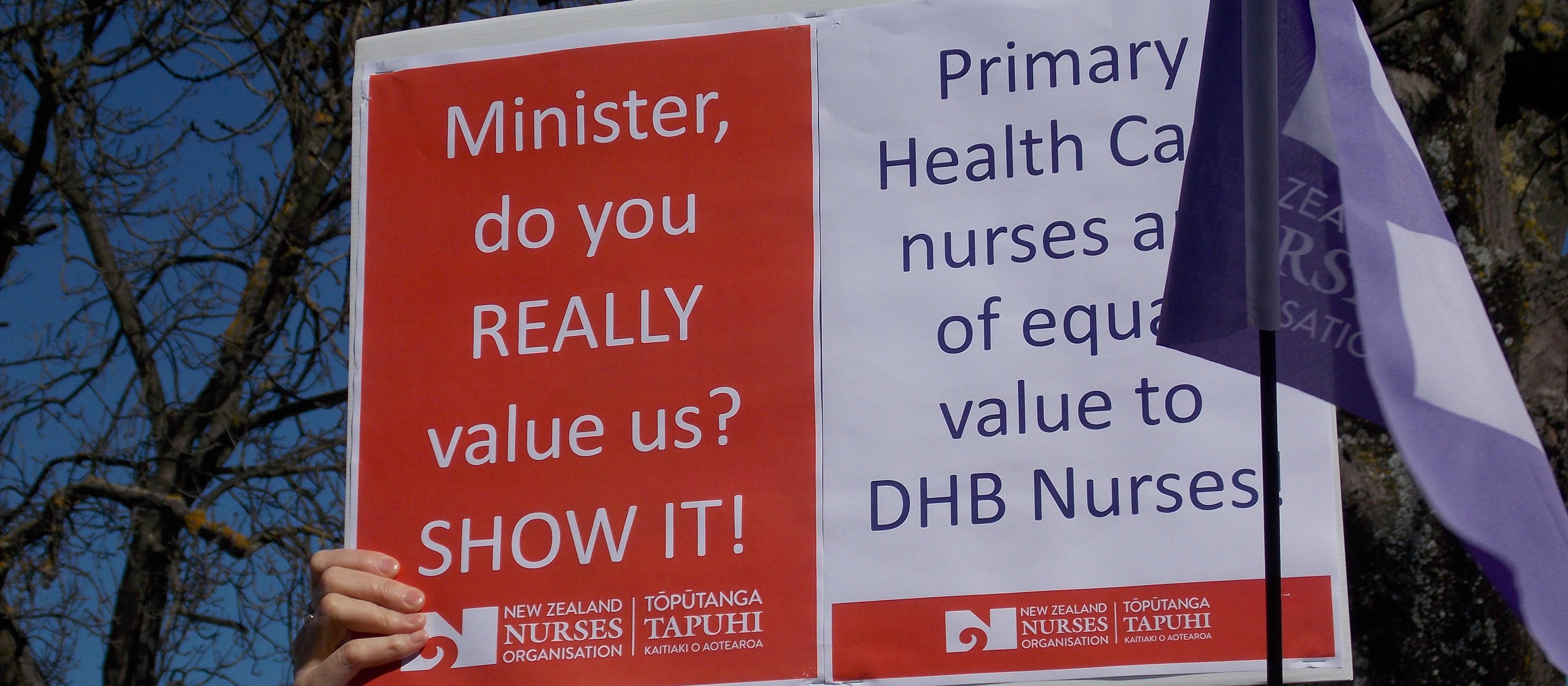 Rally Protest Nurse Strike Health Minister pay parity 3 Sept