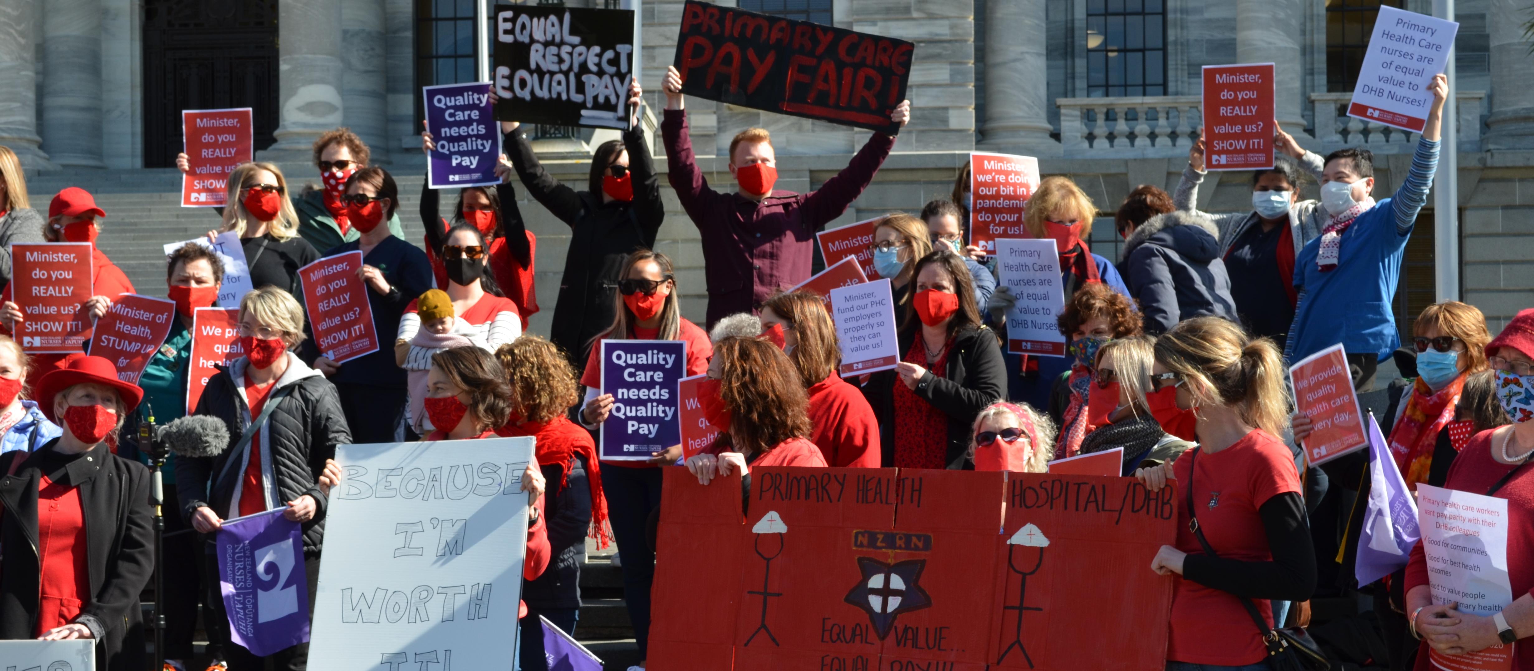 Nurses Rally Strike Protest Parliament NZNO 2