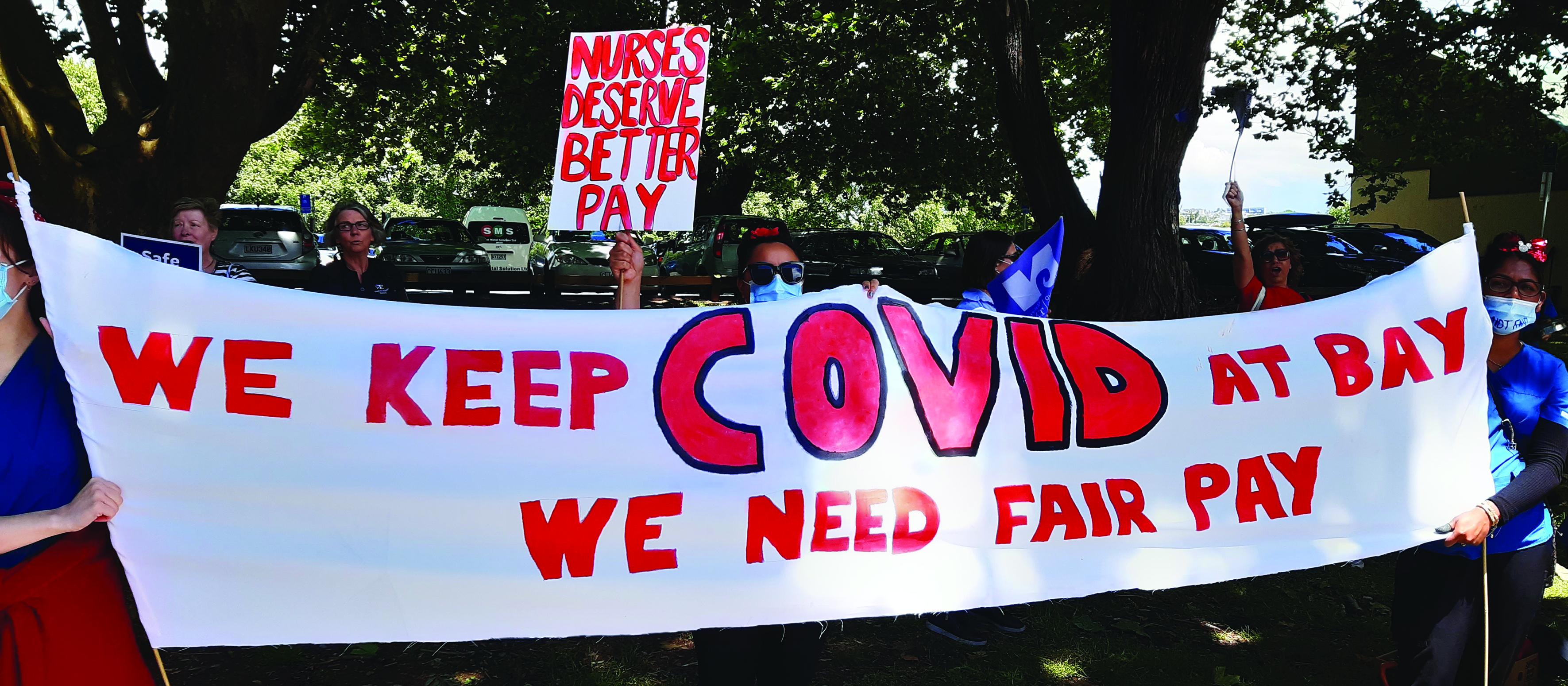 We kept COVID at bay, fair pay - nurses