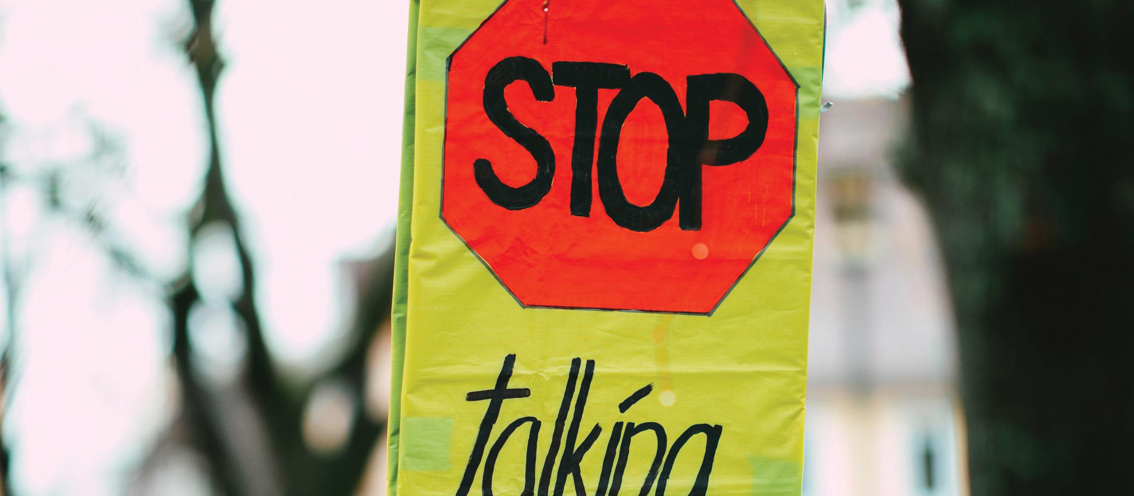 Stop talking sign by Markus Spiske on Unsplash