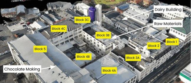 Cadbury factory demolition diagram