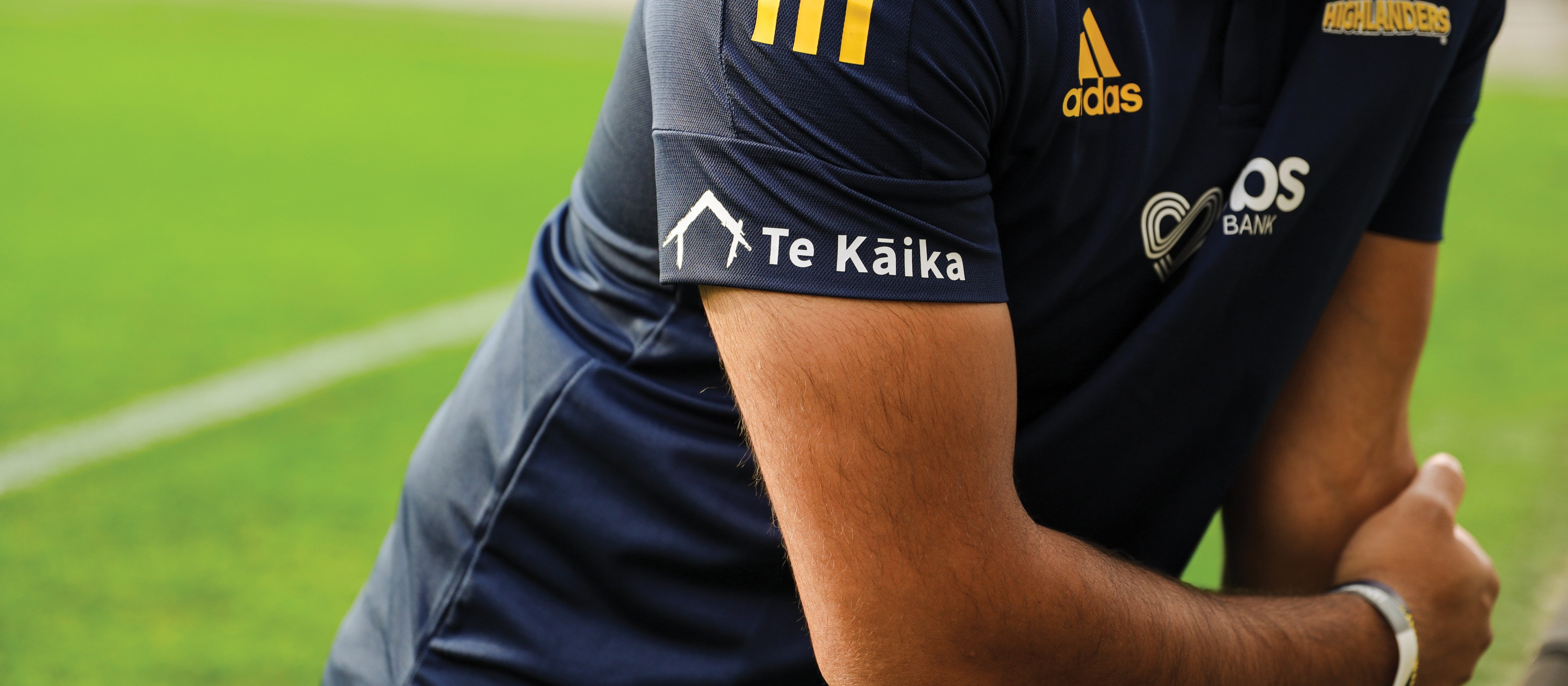 Te Kaika on Highlanders jersey