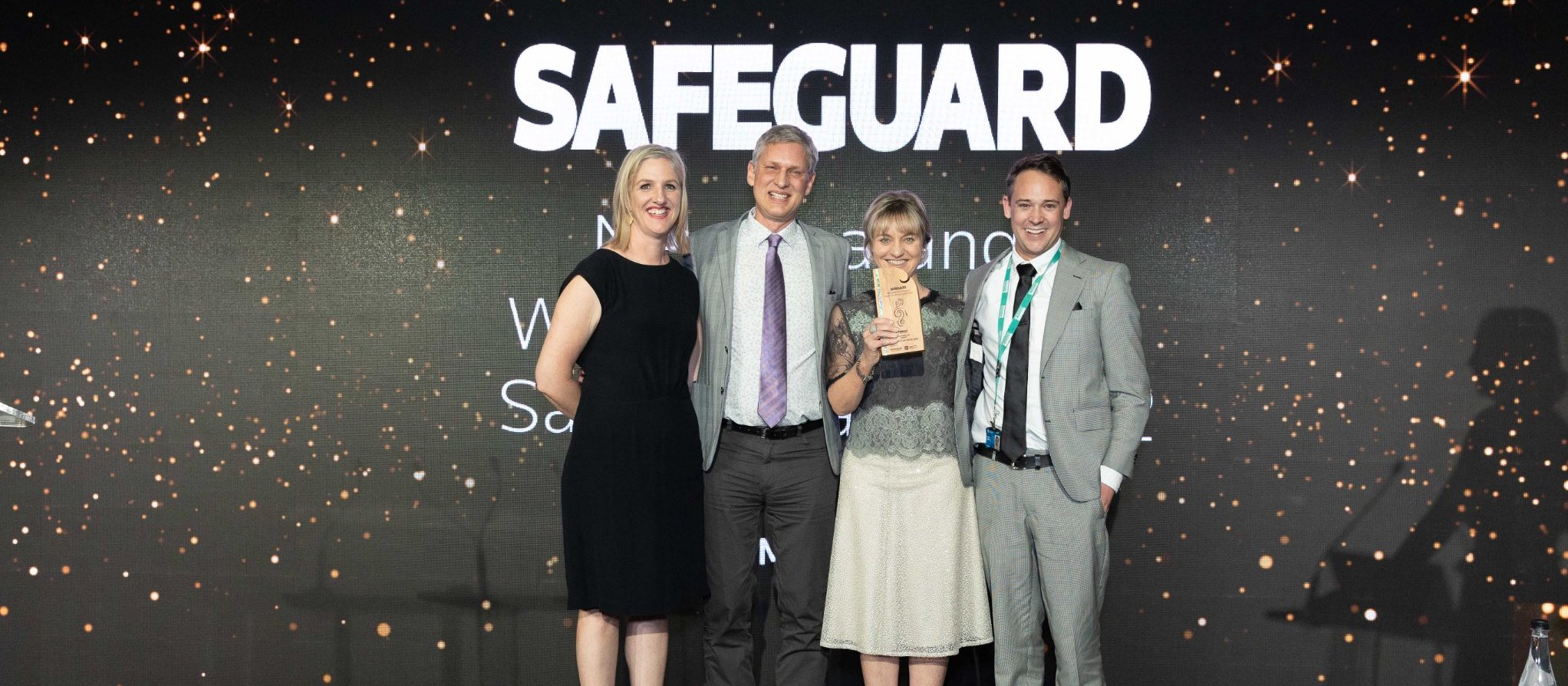 Fiona Moir and the Hotspots leadership team receiving their award [Image: supplied]