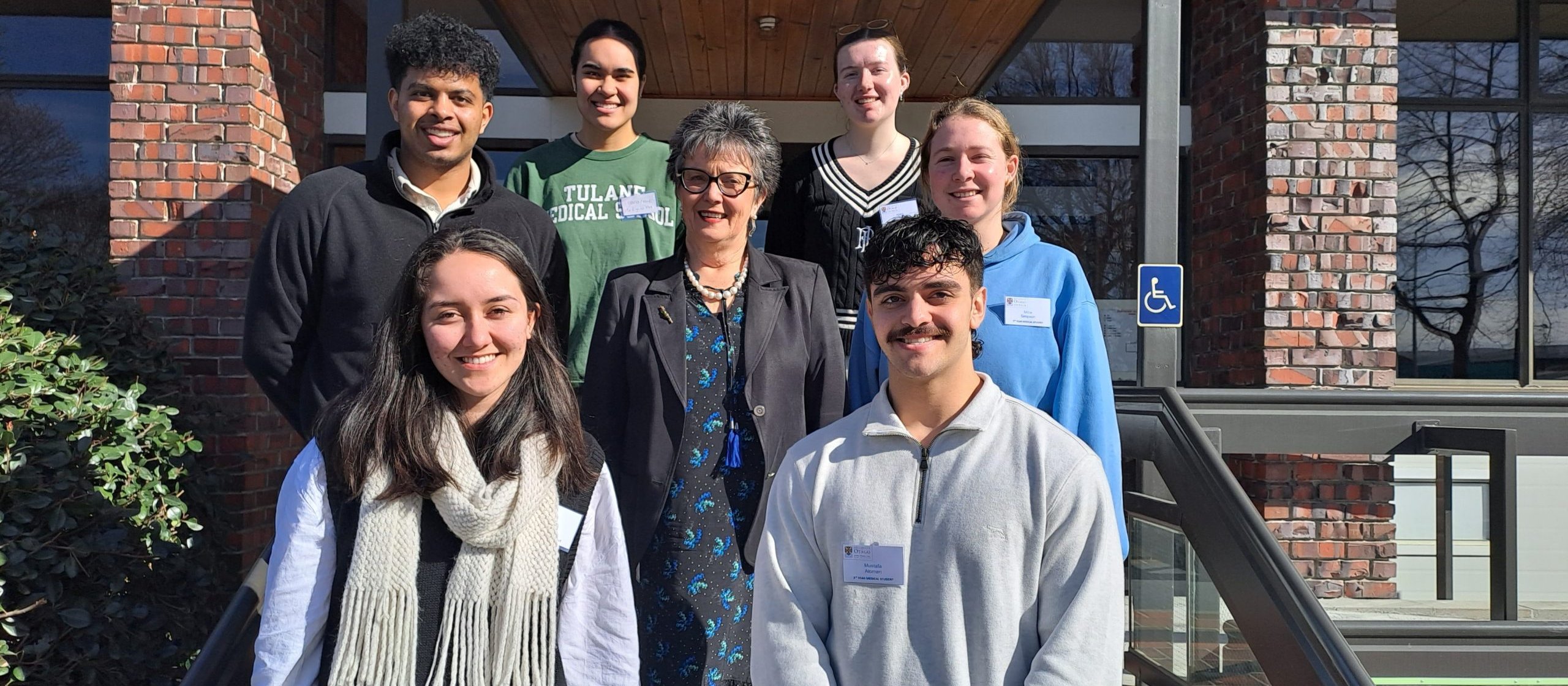 Hurunui Mayor Marie Black with Otago Medical School students