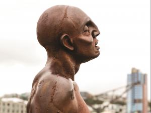 Naked statue, Welllington waterfront