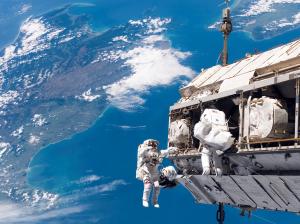 View of Christchurch, Canterbury from international space station