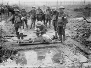 Kiwi troops at Clapham Junction, near Passchendaele, in November 1917. Credit: Alexander Turnbull Library (Ref: 1/2-012979-G)