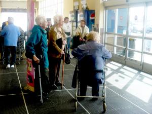 elderly, disabled, walking sticks