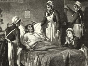 Victorian nurses aid the dying