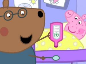 Peppa Pig Brown Bear sick