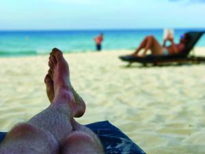 beach lazing