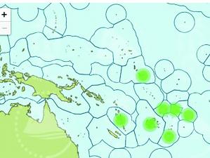 Pacific Community weekly disease alert map