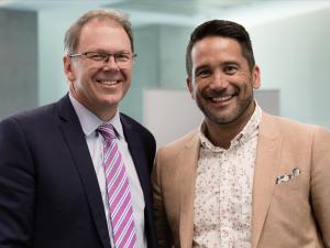 Stephen McKernan w Lance O'Sullivan at NGO Forum