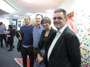 WellSouth medical director Stephen Graham, SDHB gastroenterology medical director Jason Hill, national bowel screening clinical director Susan Parry, and SDHB chief executive Chris Fleming