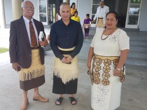 Chair Maika Kinahoi Veikune, Glenn Doherty, CEO/medical director and clinical services manager Mele Vaka, all from the Tongan Health Society