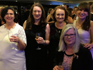 New Zealand Doctor staff Keira Stephenson, Barbara Fountain, Ruth Brown, Megan Colquhoun and Fiona Thomas enjoy a night of inspiration at the Voyager Media Awards