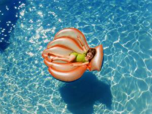 child in pool