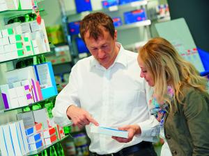 Pharmacist and customer