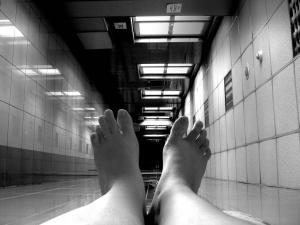 feet, hospital, trolley