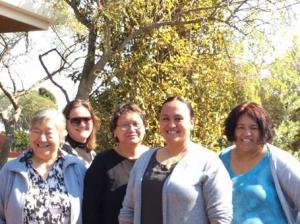 Te Whānau a Apanui Community Health team from left: Nurse Waimate Ngamoki, GP Rachel Thomson, Administrator Ripeka Te Haara and nurses Toma Walker and Kiritahanga Savage. Absent Nurse Dorothy Keir and Practice Manager Phillipa Callaghan