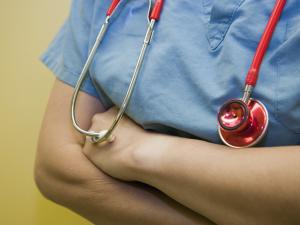 Nurse with stethoscope