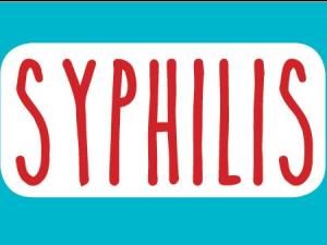 Syphilis. It’s Back. Get Tested. Get Treated awareness poster.