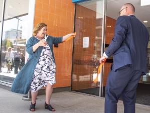 David Clark and Megan Woods open new Outpatients building