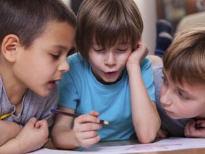 Three children