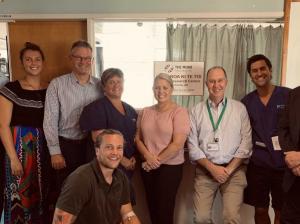 Tatai Oranga gathering in Waipiro Bay 2018: Paul Welford, Jess Jones, Nick Chamberlain, Rachel Thompson, Neta Smith, Mike Roberts, Joel Pirini, Peter Shepherd and (in front) Connor O’Sullivan 